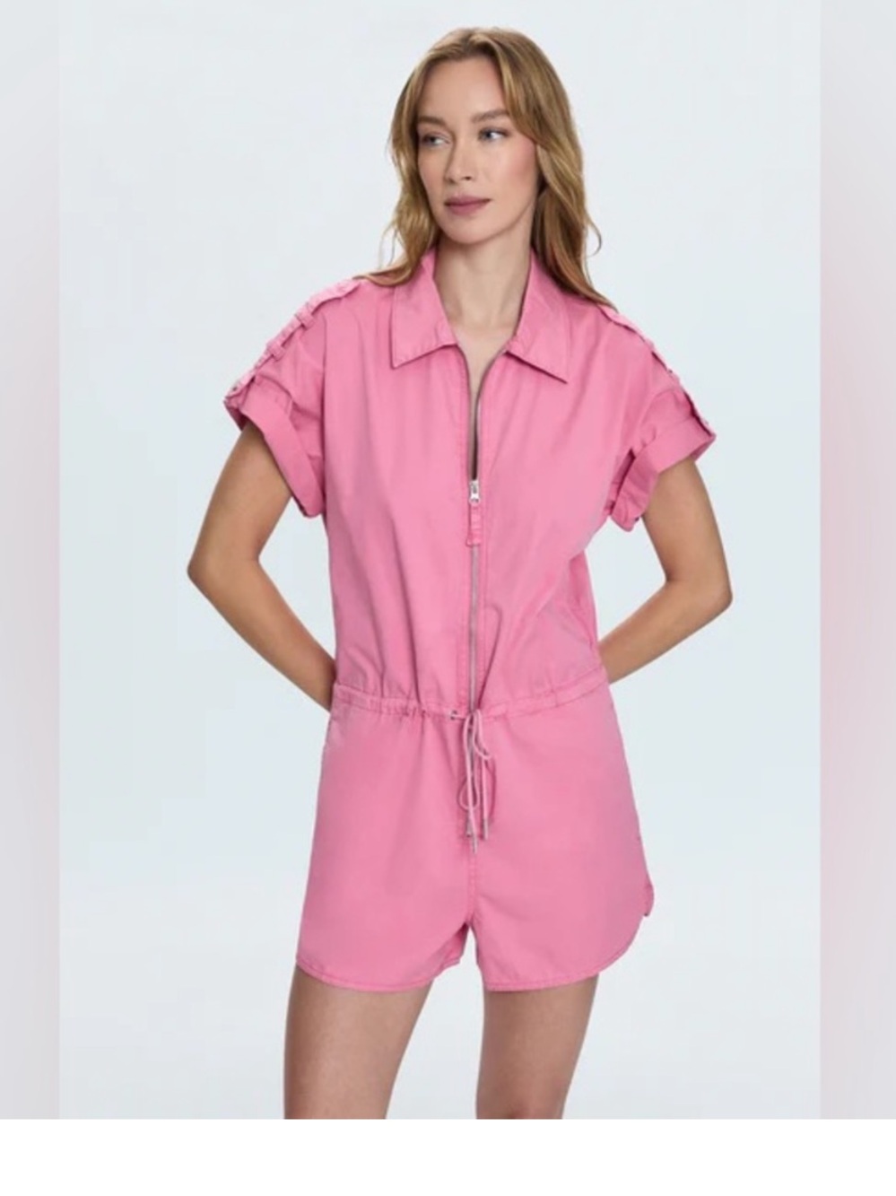 Pistola Meg zip front romper flamingo pink